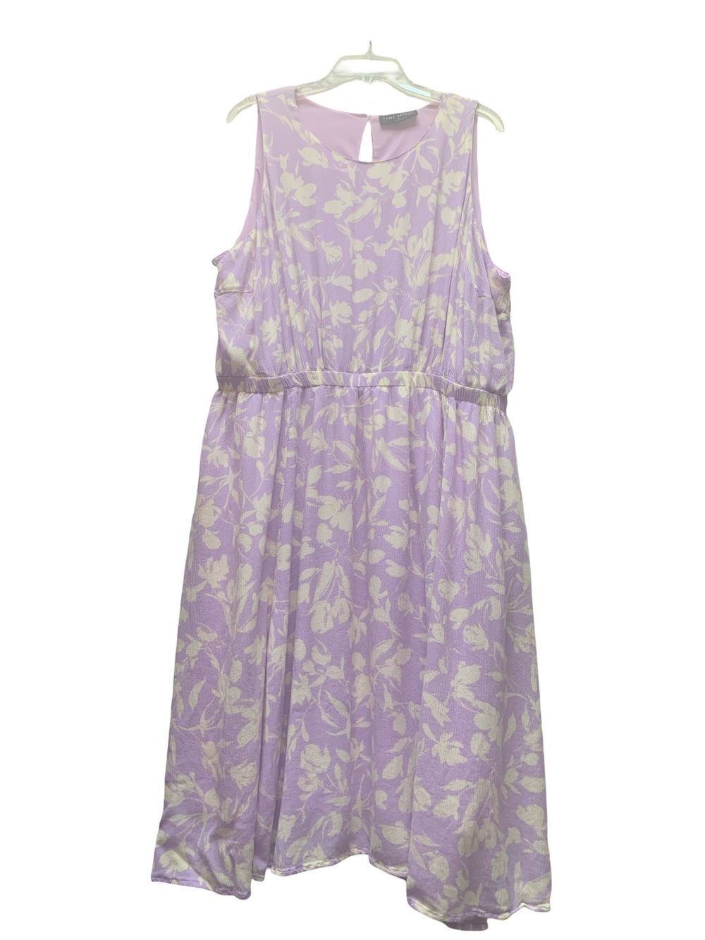 Lane Bryant Lavender and YellowFloral Sleeveless Dress